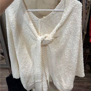 SHEIN Off-White Knit Women's Poncho